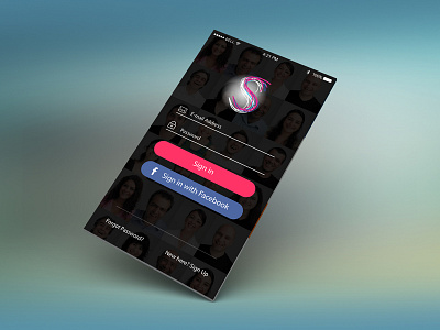 Social Agent Sign In App Screen Design app application design designer designers mockup social template ui ux
