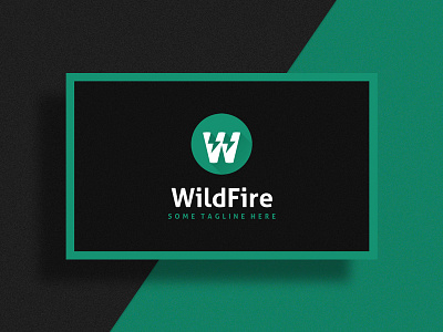 WildFire Logo Design app dark design designer letter logo mobile spark template