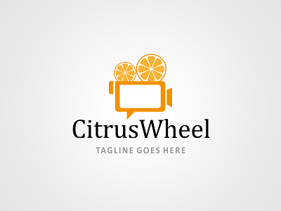 Citrus Wheel - Logo Design Template citrus wheel logo citrus wheel logo design download logo design logo designers logo maker media logo design movie logo design online logo maker professional logo designers simple logo design