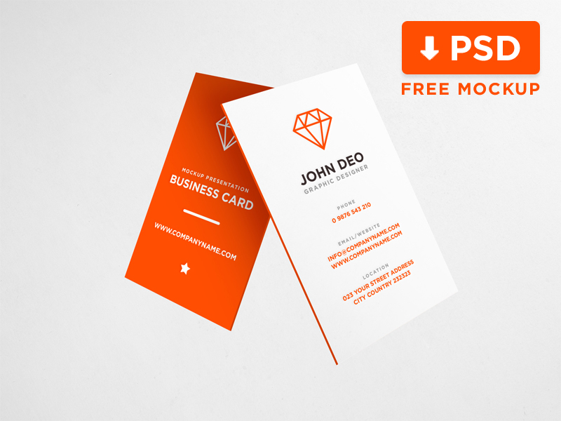 Download Business Card Mockup PSD Download Free by Raj Singh ...