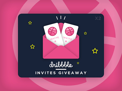 2x Dribbble Invites Giveaway drafted dribbble get giveaway invitation invite invites