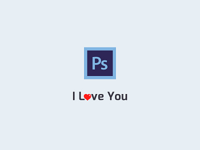 I Love You Photoshop design designer graphic i love you icon photoshop product