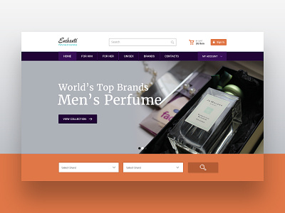 Perfumes Store - Hero Image perfume ui design ui designer ux design ux designer web design web designer website designer