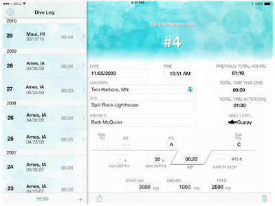 Waterlog'd (iPad) ipad logbook scuba