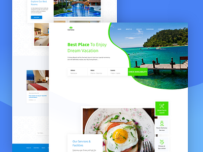 Hotel Resort Landing Page | UI Exploration