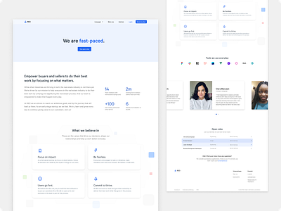 Career page for REO 💙 design figma ui web design