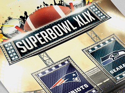 NFL Super Bowl XLIX 2015 PSD Flyer