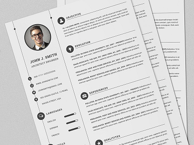 CV/Resume Full Set Print Template With MS Word