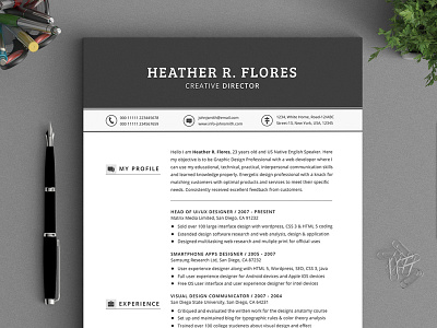 All in One Timeless Resume CV Pack business card cover letter curriculum vitae template elegent microsoft portfolio template print ready printable pro resume reference letter resume design word resume