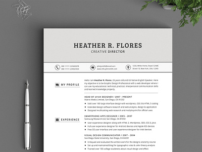 21 Pieces Timeless Resume CV Pack