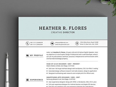 21 in 1 Timeless Resume CV Pack - Mint cover letter curriculum vitae template elegent get the job minimal resume mint resume cv refined portfolio template pro resume reference letter word resume