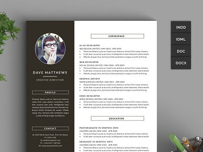 Hipster Resume/CV with Cover Letter in MS Word diy resume template handcraft resume hipster resume hipsteria job resume cv pro resume resume design for ms word resume for ms word resume for word resume template