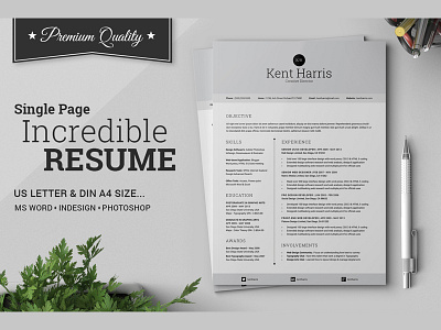 Incredible Single Page Resume