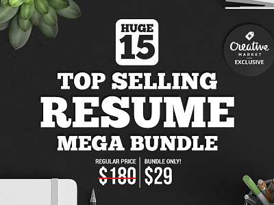 15 Top Selling Resume Mega Bundle cv template mega bundle mega offer mega pack resume cv mega template microsoft resume design resume template us letter us letter resume