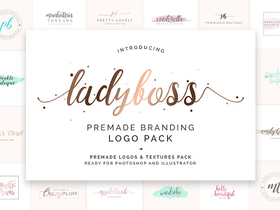 Ladyboss Premade Branding Logo Pack creator logo