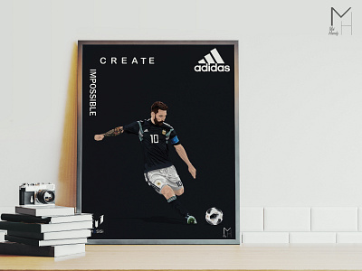 Messi poster advertising books branding camera design illustration images logo messi mockup photo photoshop poster