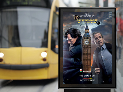 Sherlock Holmes ads blend clipping mask design icon illustration images logo merge mockup photoshop poster series vector