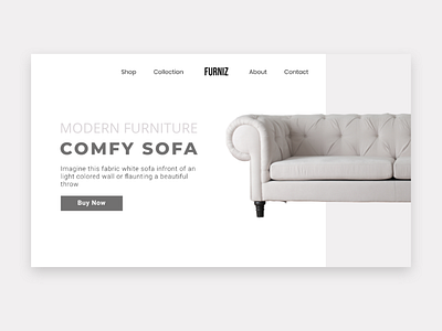 Sofa Website UI Design