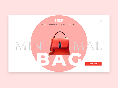 Landing Page UI Design for Bag