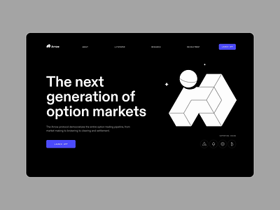 Arrow Markets Website animation app arrow blockchain crypto flod logo market motion graphics pages sphere trading transition ui website