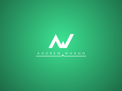 Monogram aw green logo monogram wordmark