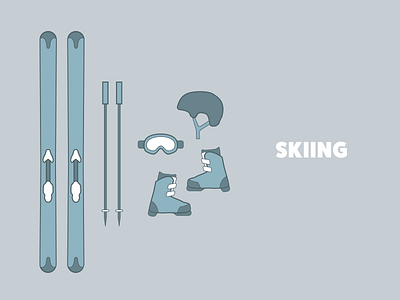 Skiing colour extreme icon set skiing sport