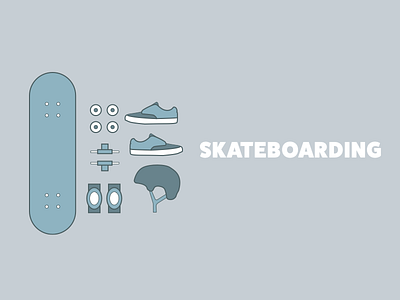 Skateboarding colour extreme icon set skateboarding sport