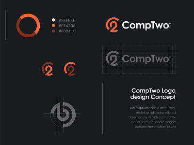 CompTwo brandidentity corporatelogo creativelogodesign customlogo flat color logo design gridlogo lettermark logo design agency logo designer company logodesigner logoideas logomark logos logotype minimalist logo design work modernlogo music logo design music mark rmcreation52 startuplogo