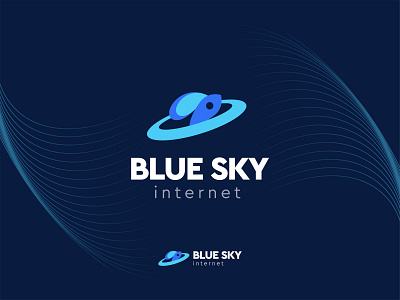 Blue Sky Internet Logo Design | redwanmunna