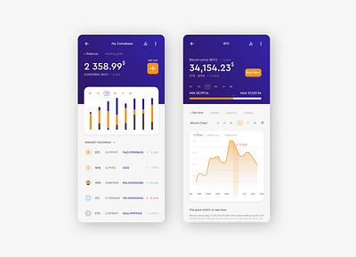 MyCoinbase💎📈 app graphic design mobile