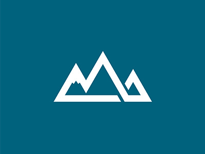 PAOLO PETTIGIANI - PERONAL LOGO behance blue design geometric graphic logo minimal minimalism mountain snow triangle triangular