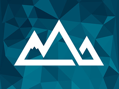 PAOLO PETTIGIANI - PERSONAL LOGO bechance blue design geometric graphic logo minimal minimalism mountain pattern triangle triangular