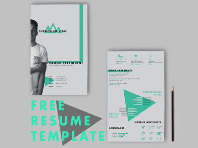 free resume curriculum vitae cv design download free freebie geometric graphic inspiration layout resume