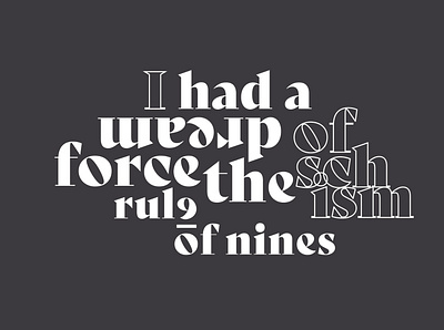 Rule of Nines design icon typography