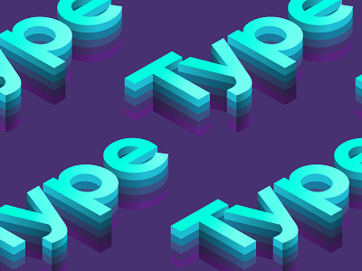 Isometric Type design typography