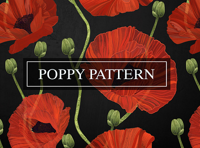 OPIUM PATTERN art artwork black contemporary design fabric fabric design fashion fashion design illustration poppy