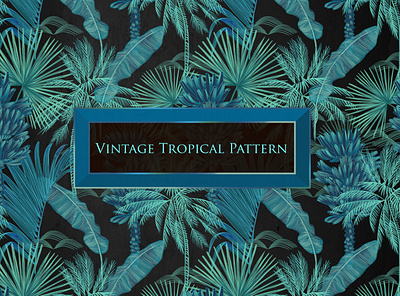 Tropical vintage pattern artwork black design fabric fabric design fashion fashion design illustration pattern pattern art