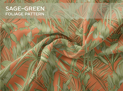 Sage-green foliage pattern for kitchens