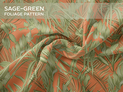 Sage-green foliage pattern