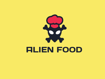 Alien Food alien logo best logo cook logo design food logo lithuania logo