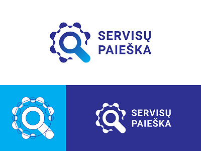 Logo design for car service search platform gear gear logo logo search search logo service settings