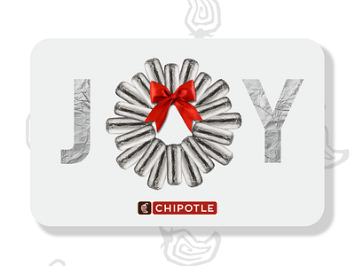 Chipotle Gift Cards — Burrito Wreath burrito gift card holiday wreath