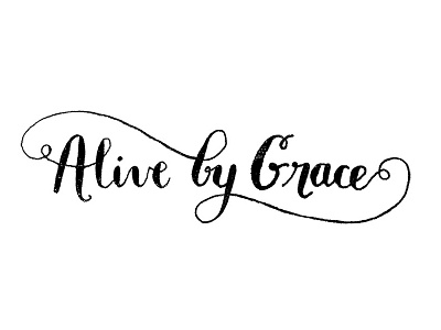 Alive By Grace Tattoo Lettering