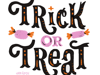 Trick or Treat halloween hand lettering october trick or treat type typography