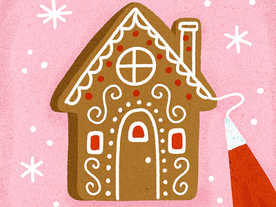 Gingerbread House baking christmas cookie decorating gingerbread gingerbread house holiday illustration