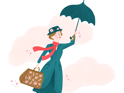 Mary Poppins disney mary poppins umbrella woman