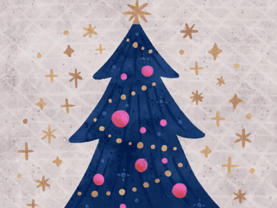 Christmas Tree Lights animation christmas christmas lights christmas tree gif gold holiday lights ornaments sparkle