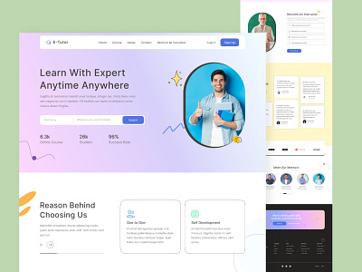 E-tutor Landing Page