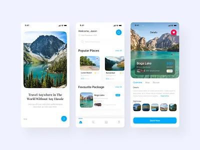 Travel App Design adventure app minima tourist travel travel app traveller trip ui ux