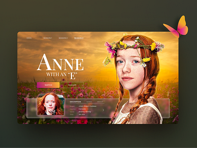 Main page for serial anne anne with an e branding concept daily design dribbble film first page illustration matte paint matte painting netflix photoshop serial ui uxui webdesign website